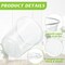 12oz Disposable Stemless Glasses with Flat Lids and Straws,PET Disposable Drinking Cups,Clear Plastic Wine Glasses for Parties